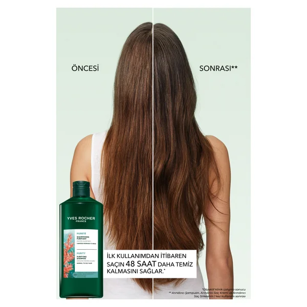 Yves Rocher Pure Detox Arındırıcı Yağlı Saçlar için Sülfatsız Şampuan 300 ml - Görsel 4