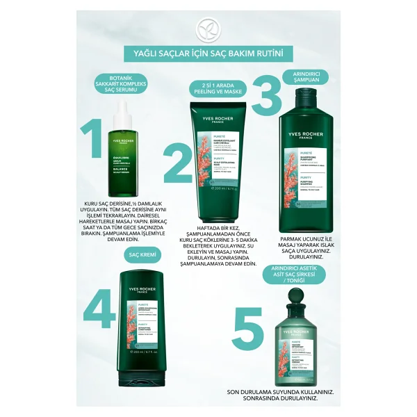 Yves Rocher Pure Detox Arındırıcı Yağlı Saçlar için Sülfatsız Şampuan 300 ml - Görsel 7