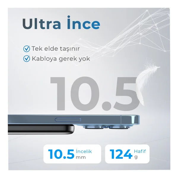 Woyax By Deji Magsafe Powerbank 5000 mAh 20w Hızlı Taşınabilir Şarj Cihazı Batarya iPhone 12 13 14 15 16 Pro Max Mini - Pembe - Görsel 2