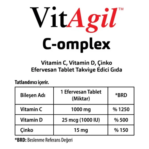 VitAgil C-omplex 20 Efervesan Tablet - Görsel 3