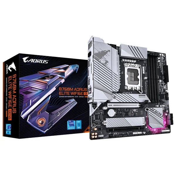 Gigabyte B760M Aorus Elite WIFI6E Gen5 Intel LGA1700 DDR5 Micro ATX Anakart - Görsel 4