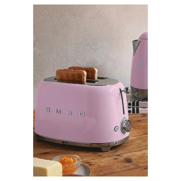 Smeg Retro TSF01PKEU Pembe Ekmek Kızartma Makinesi - Görsel 2