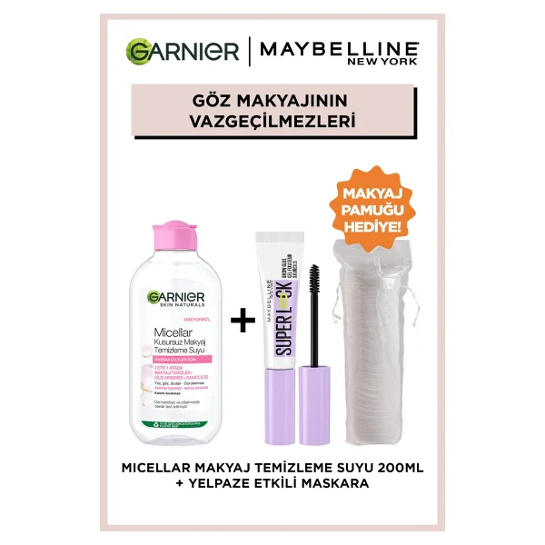 Maybelline New York Super Lock Brow Glue Kaş Sabitleyici Maskara + Garnier Micellar Kusursuz Makyaj Temizleme Suyu 200 ml L + Makyaj Pamuğu Hediyeli - Görsel 6