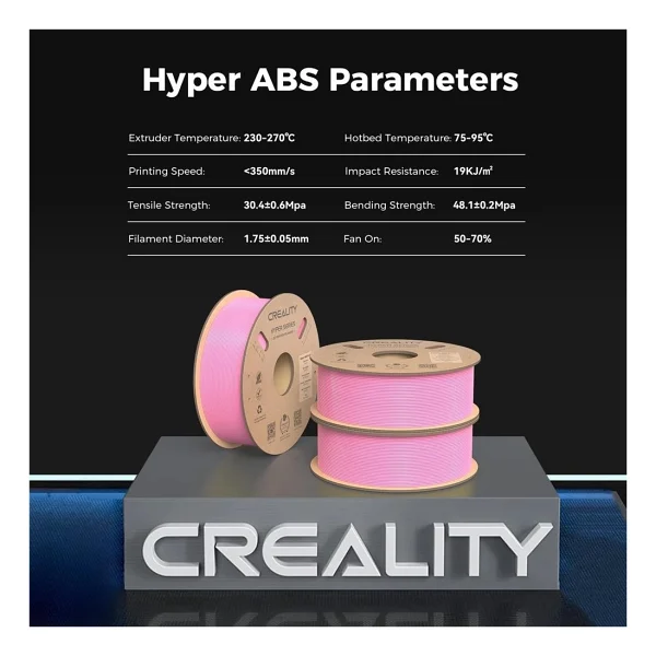 Creality Hyper ABS 1.75 mm 1 kg Pembe Filament - Görsel 2