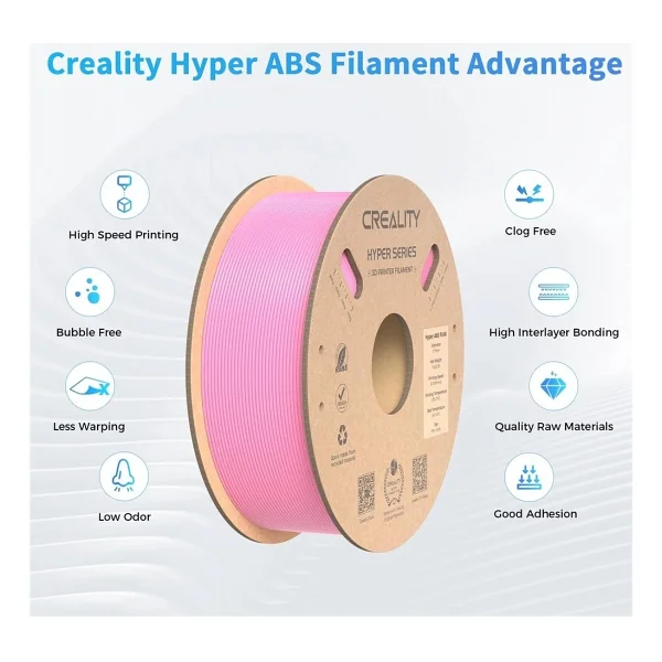 Creality Hyper ABS 1.75 mm 1 kg Pembe Filament - Görsel 4