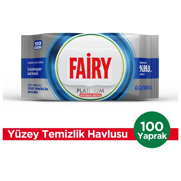Fairy Platinum Antibakteriyel Yüzey Temizlik Havlusu 100 Yaprak - Görsel 2