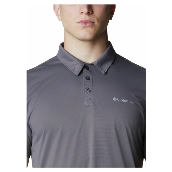 Columbia Hike AO3614-023 Gri Kısa Kollu Polo Yaka Erkek Tişört - Görsel 10