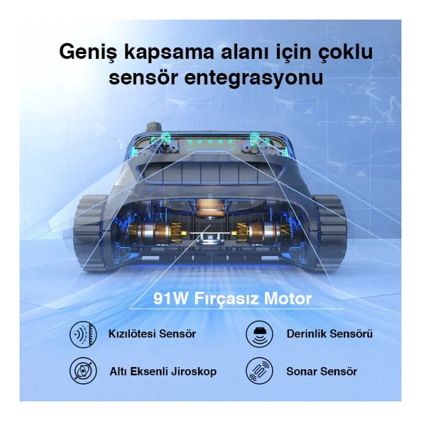 Wybot S2 Kablosuz Havuz Temizleme Robotu - Görsel 5