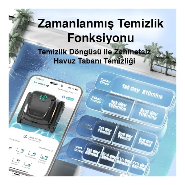 Wybot S2 Kablosuz Havuz Temizleme Robotu - Görsel 9