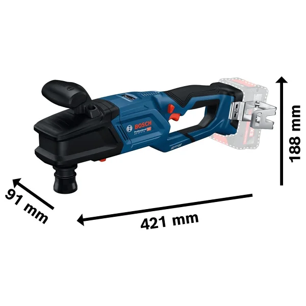 Bosch GRD 18V-127 HX Aküsüz Açılı Köşe Matkap - Görsel 2