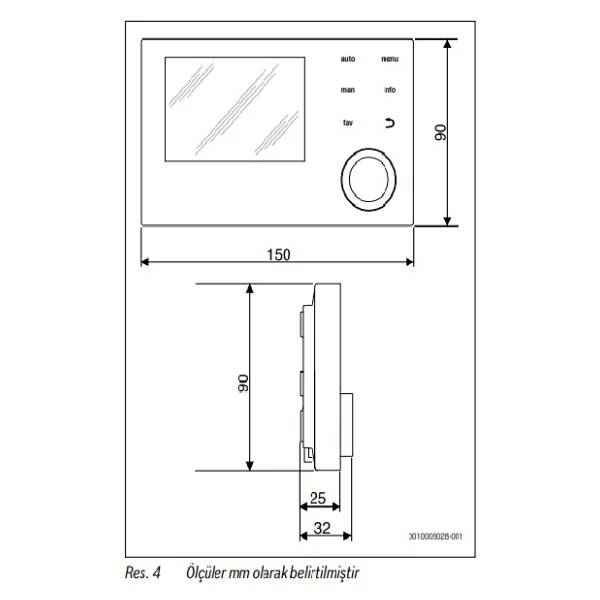 Buderus RC310 Kablolu Dijital Sistem Kumandası Termostat - Görsel 2