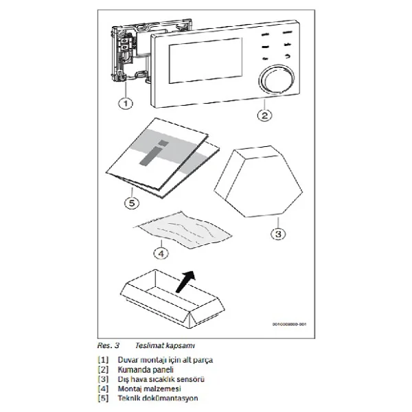Buderus RC310 Kablolu Dijital Sistem Kumandası Termostat - Görsel 3