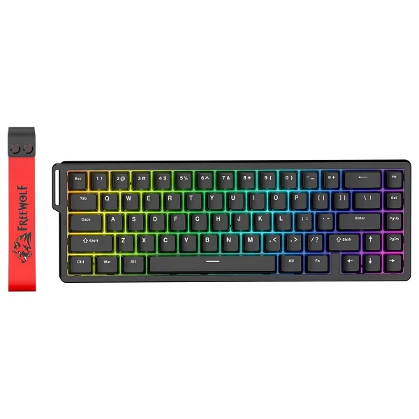 Freewolf F68 Pro Oyun Klavyesi Manyetik Switch 3 Modlu Kablosuz Bluetooth Kablolu, 8k/1k Rgb Klavye - Görsel 8