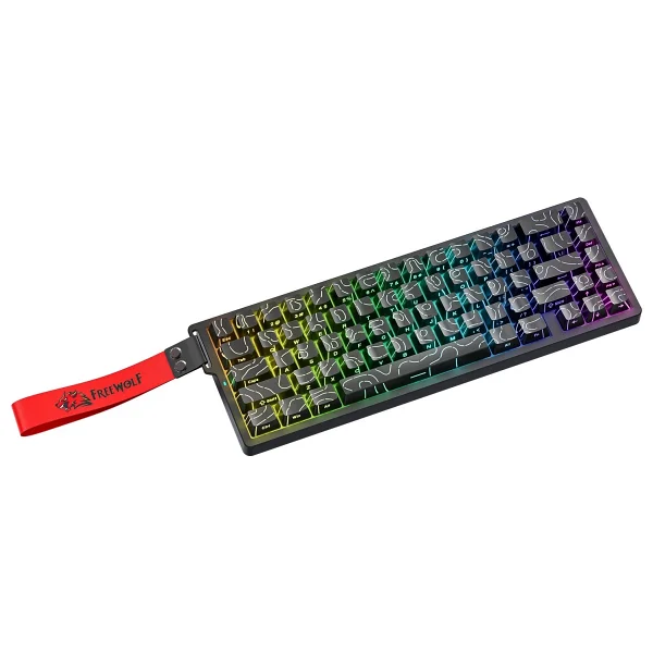 Freewolf F68 Pro Oyun Klavyesi Manyetik Switch 3 Modlu Kablosuz Bluetooth Kablolu, 8k/1k Rgb Klavye - Görsel 9