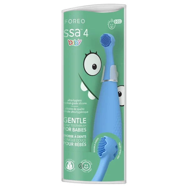 Foreo Issa Baby Bubble Blue Dino Bebek Diş Fırçası - Görsel 4