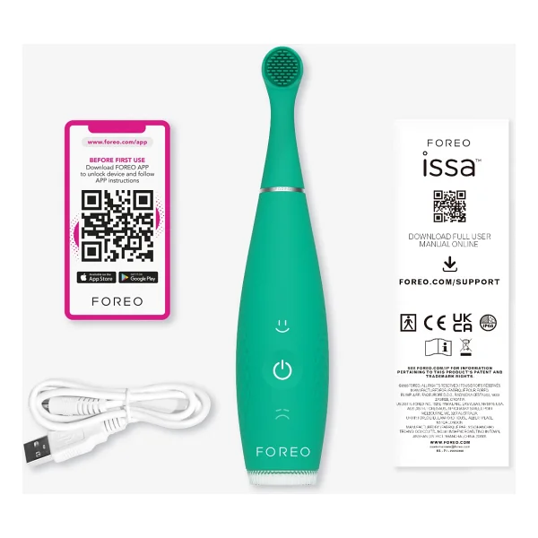 Foreo Issa Baby Bubble Blue Dino Bebek Diş Fırçası - Görsel 5