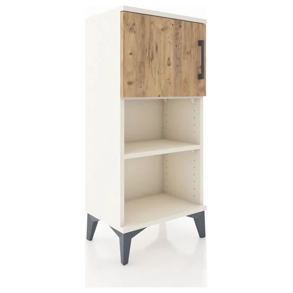 Dienni Arges Komodin 2 Raflı Tek Kapaklı 44X30X96 Aytaşı-Çam - Görsel 2