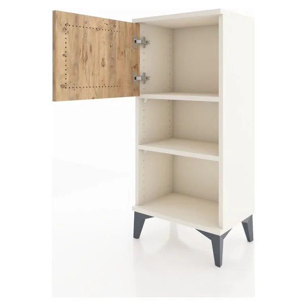 Dienni Arges Komodin 2 Raflı Tek Kapaklı 44X30X96 Aytaşı-Çam - Görsel 4