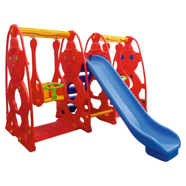King Kids Sevimli Teddy Kaydıraklı Salıncak Set B - Görsel 5