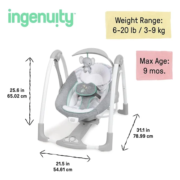 Ingenuity ConvertMe Taşınabilir Salıncak - Görsel 7