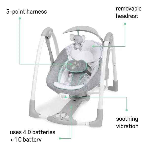 Ingenuity ConvertMe Taşınabilir Salıncak - Görsel 8