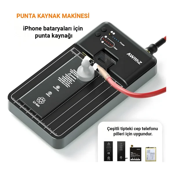 Awithz Mc1 4000MAH Dahili Bataryalı Hassas Pil Punta Kaynak Makinesi (Iphone/silindirik Batarya Onarımı Için) - Görsel 2
