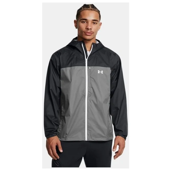 Under Armour Cloudstrike Colorblock 1381880-308 Kapüşonlu Yeşil Erkek Yağmurluk - Görsel 6