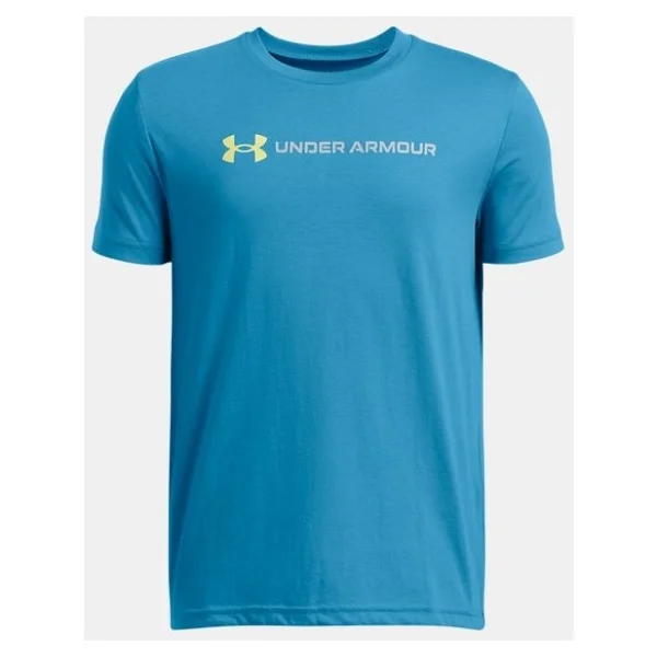 Under Armour Logo Wordmark 1389963 Kısa Kollu Bisiklet Yaka Çocuk Tişört - Görsel 8