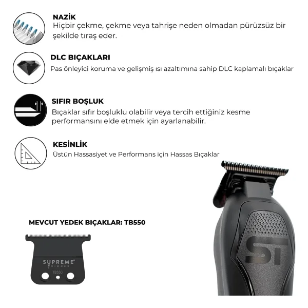 Supreme Darkstar 72 Clipper Siyah Saç Kesme Makinesi - Görsel 4