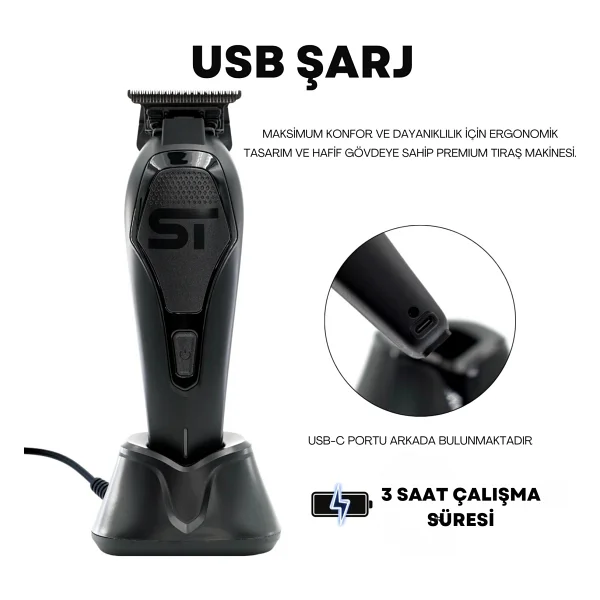 Supreme Darkstar 72 Clipper Siyah Saç Kesme Makinesi - Görsel 5