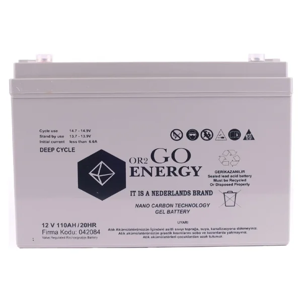 OR2GO Energy 12V 110Ah Jel Akü OV Serisi Uzun Ömürlü - Görsel 2