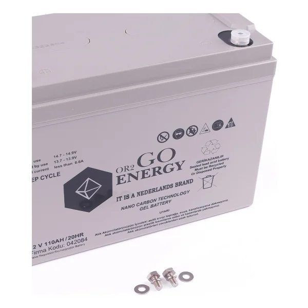 OR2GO Energy 12V 110Ah Jel Akü OV Serisi Uzun Ömürlü - Görsel 5