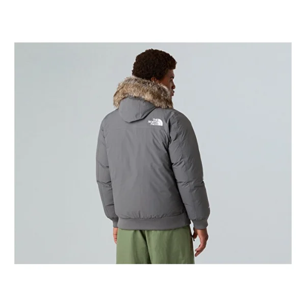 The North Face Mcmurdo NF0A5GD90UZ1 Kapüşonlu Su Geçirmez Gri Erkek Bomber Mont - Görsel 4