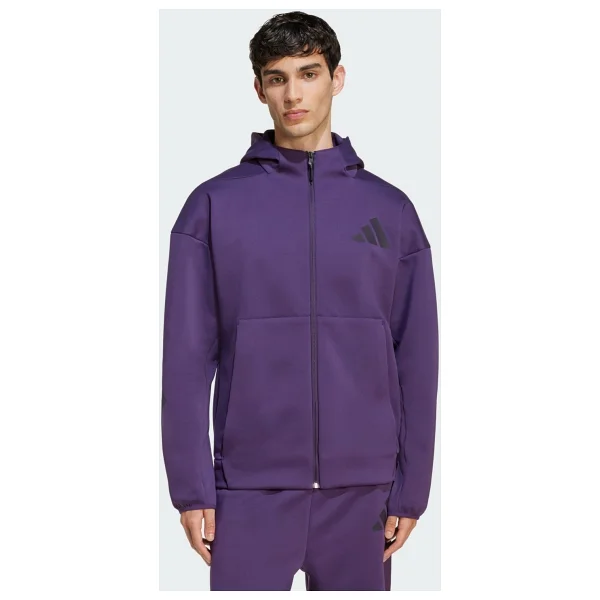 Adidas Z.N.E. KB7124 Kapüşonlu Mor Erkek Eşofman Üstü - Görsel 5