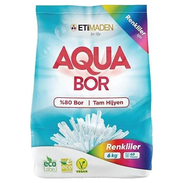 Aquabor Renkliler için 6 kg Toz Deterjan - Görsel 4