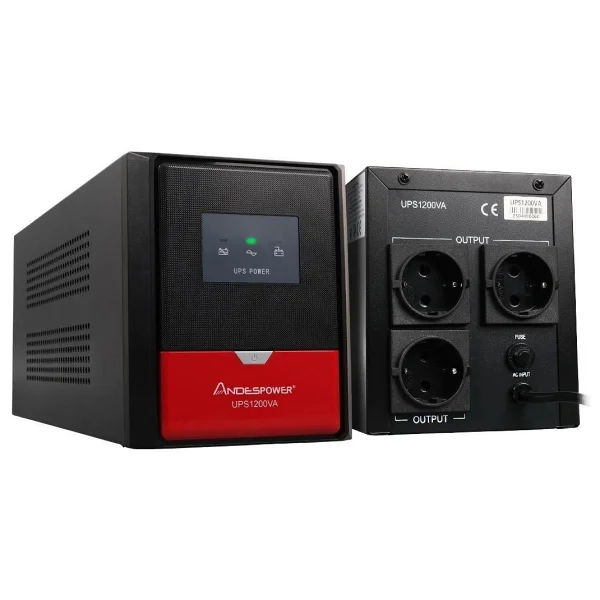 Andespower Ups1200va 1200Va 12V7.5ahx2 Ups Kesintisiz Güç Kaynağı Line - İnteraktif - Görsel 5