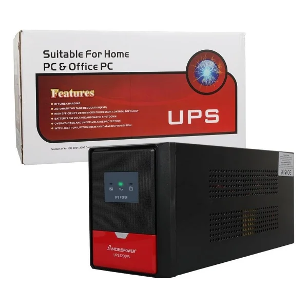 Andespower Ups1200va 1200Va 12V7.5ahx2 Ups Kesintisiz Güç Kaynağı Line - İnteraktif - Görsel 4