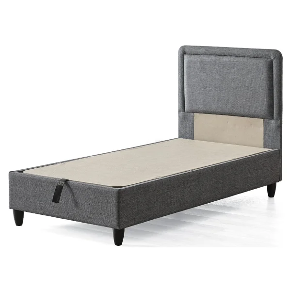 Cennet Yatak Melisa Tek Kişilik Sandıklı ve Pratik Baza Başlık 2'li Set - Gri - 90 x 190 cm - Görsel 8