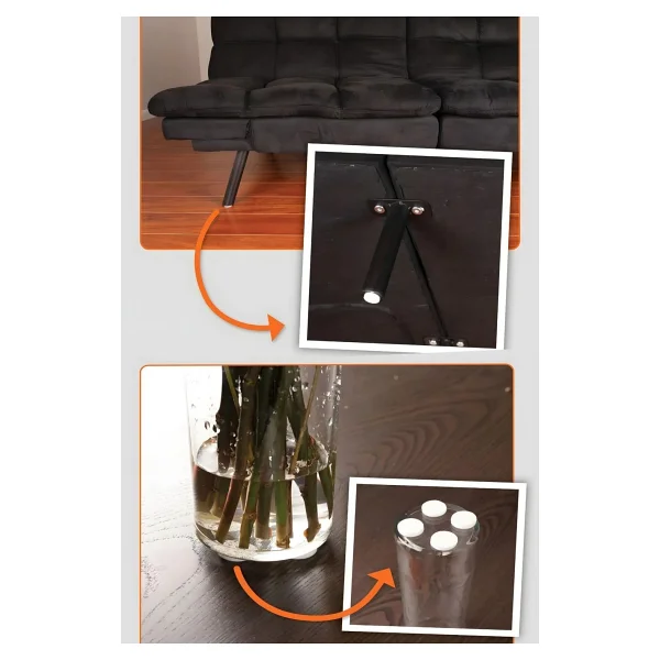 Elysian Yapışkanlı Mobilya Masa Sandalye Parke Zemin Ayak Koruyucu Kaydırmaz Keçesi 24 mm (56'lı Paket) - Görsel 4