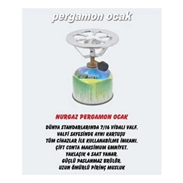 Nurgaz Pergamon NG-071 230 gr Kartuşlu Kamp Ocağı - Görsel 5