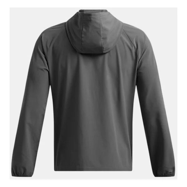 Under Armour Stretch Woven 6003001-025 Kapüşonlu Gri Erkek Rüzgarlık - Görsel 4