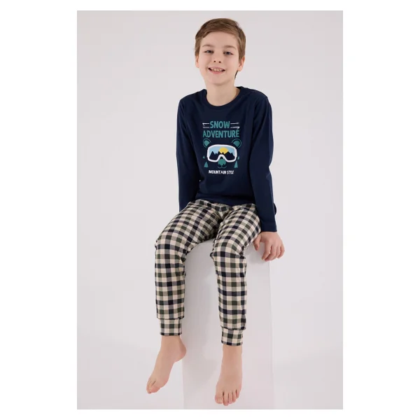 Arnetta Erkek Çocuk Lacivert Pijama Takımı - 3 - 4 Yaş - Görsel 6