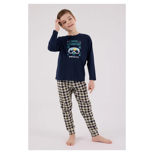 Arnetta Erkek Çocuk Lacivert Pijama Takımı - 3 - 4 Yaş - Görsel 3
