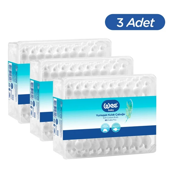 Wee Baby Emniyetli Kulak Çubuğu 60 Lı Pk (WEE-894) (3 Lü Set) - Görsel 6