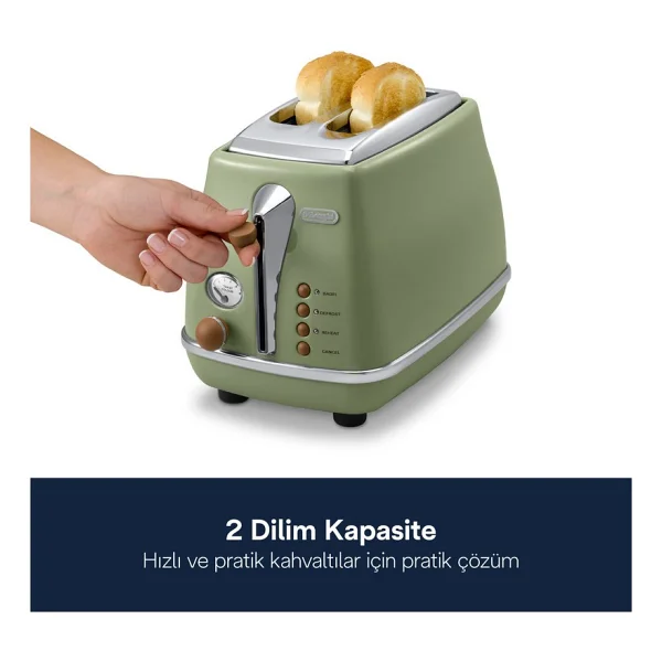 Delonghi CTOV 2103 Icona Vintage Ekmek Kızartma Makinesi - Görsel 8