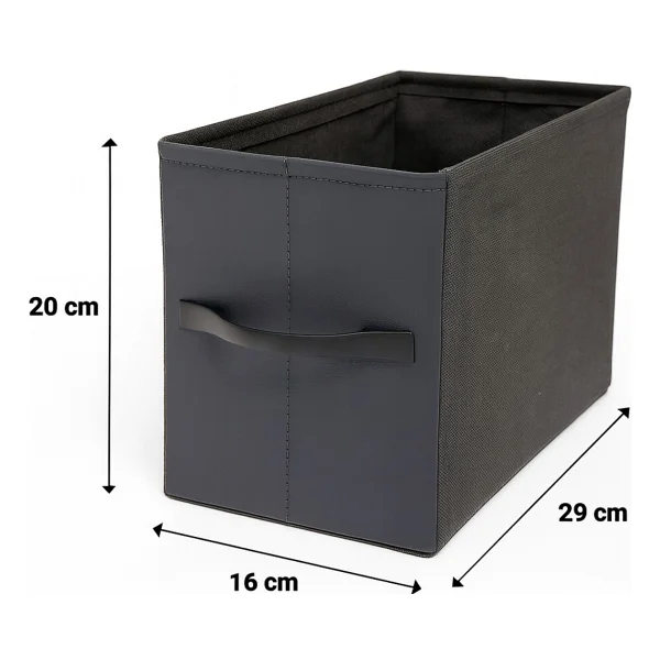 Miyuhome 8 Çekmeceli Şifonyer Deri Çekmeceli Yatak Odası Düzenleyici Çekmeceli Çocuk Odası Organizer - Antrasit - Görsel 6