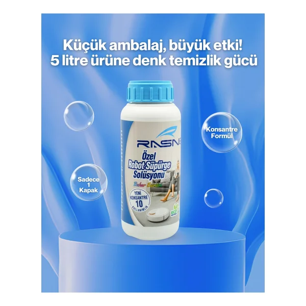 Rasne Konsantre Robot Süpürge Solüsyonu 500 ml - Görsel 6