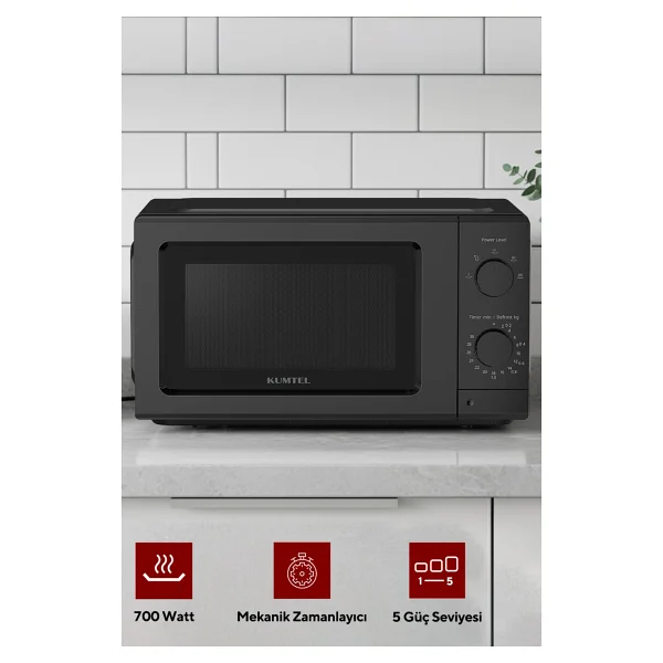 Kumtel HM-15 20 lt Siyah Mikrodalga Fırın - Görsel 3