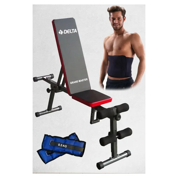 Delta Ağırlık Sehpası Seti Ayarlanabilir Mekik Sehpası Bench, Termal Sauna Kemer, El Ayak Ağırlığı Seti - Görsel 8