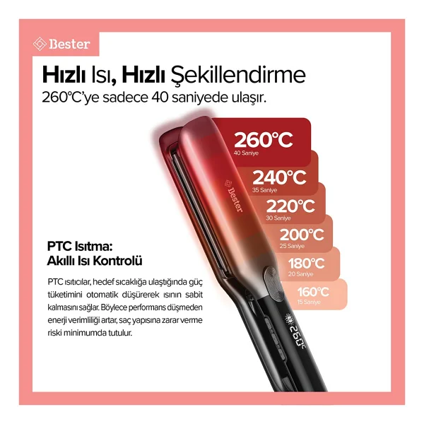 Bester S9100 Proluxe Flexstyle Saç Düzleştirici - Görsel 9